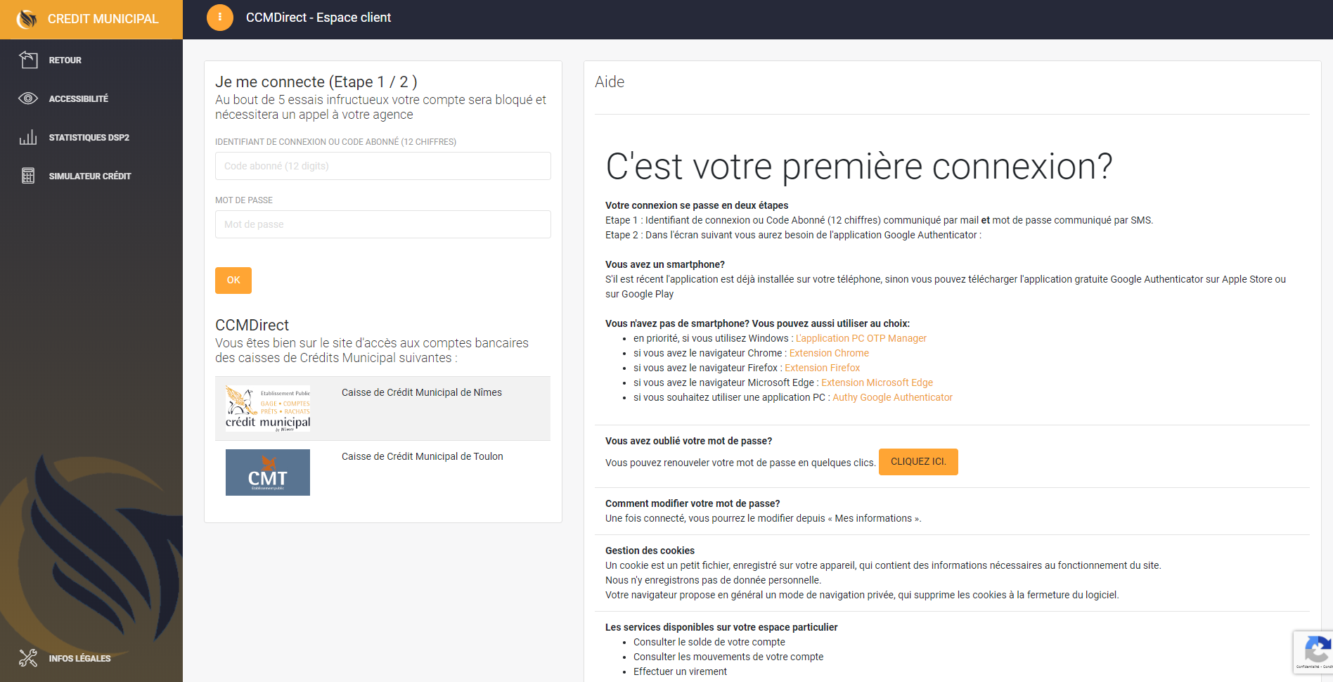 page d'accueil ccmdirect